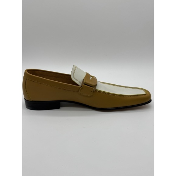 Salvatore Ferragamo Men\'s Leather Loafers Camel Ivory Italy‎ US 8.5 E New main image 11